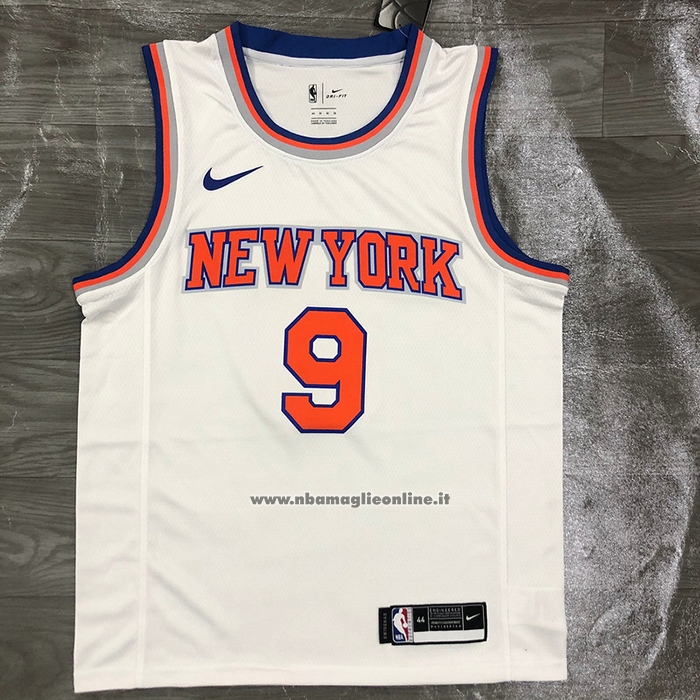 Maglia New York Knicks RJ Barrett #9 Association Bianco